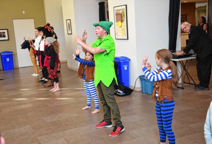 Ja’Duke Center for the Performing Arts presented songs from “Peter Pan” at the Children’s Advocacy Center’s Hope, Healing & Help Breakfast at Greenfield Community College on Friday morning. 