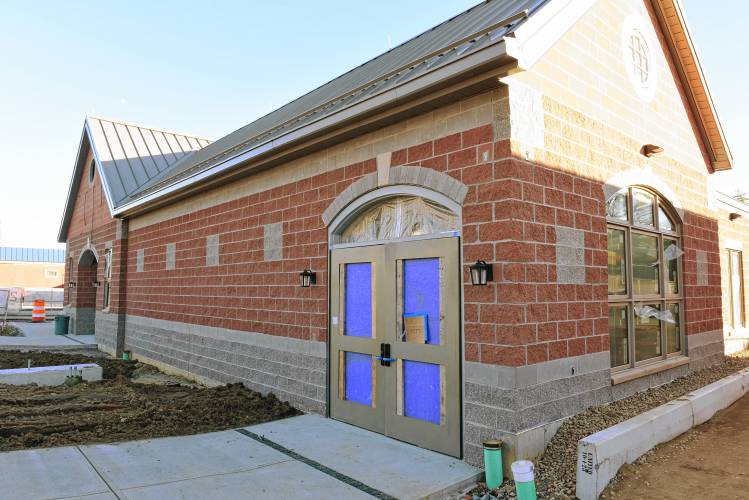 The front of the new Greenfield Fire Station.