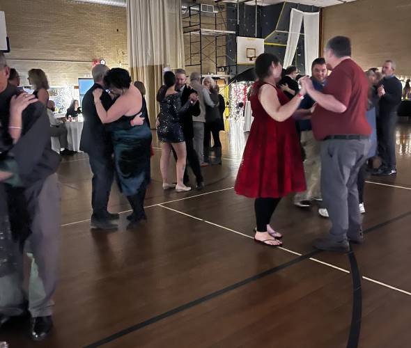 Attendees dance during the New Year’s Eve party at Franklin County’s YMCA in Greenfield in 2022. The celebration will return for the second year on Saturday.