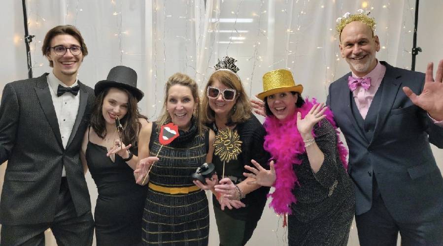 Franklin County’s YMCA staff members pose for a photo during the 2022 New Year’s Eve party. From left, lifeguard Nicky Dragicevich, personal trainer Katie Alexander, Health and Wellness Director Jayne Trosin, Membership Director Stacie Baumann, Development Director Jodi Howe and CEO Grady Vigneau. The celebration will return for the second year on Saturday.