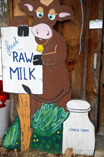 The farm stand at O’Brien Farm on Tuesday afternoon in Orange.