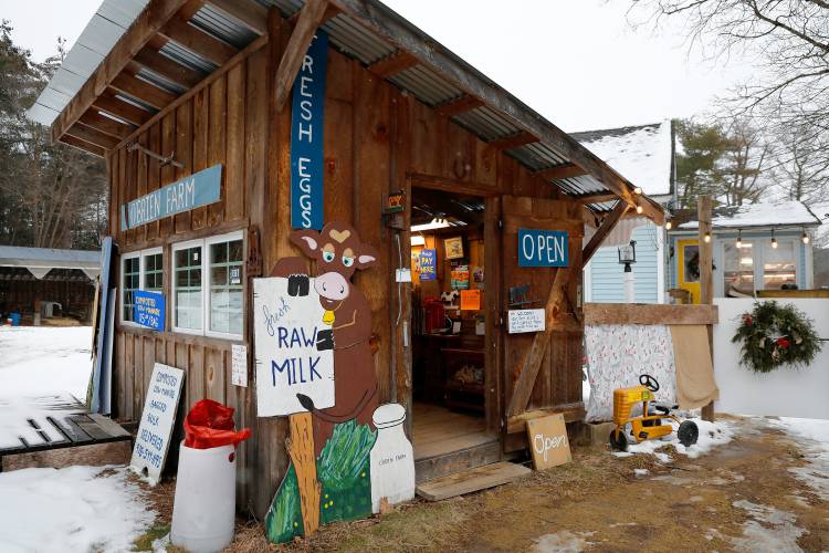 The farm stand at O’Brien Farm on Tuesday afternoon in Orange.