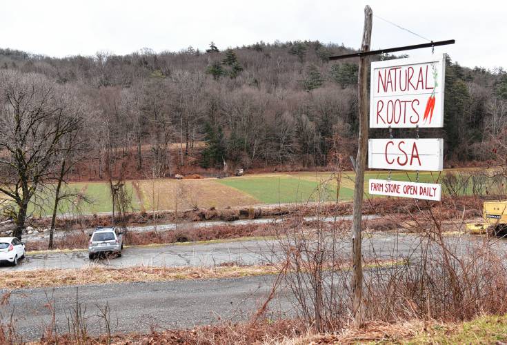  Natural Roots farm and farm store on Shelburne Falls Road in Conway.