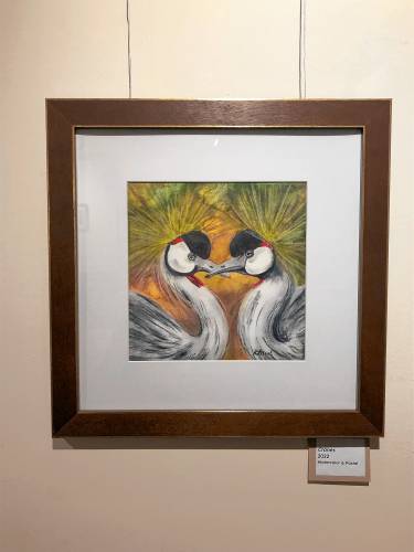 Longtime art educator Karie Neal has some of her watercolor and chalk pastel paintings on display in the Wendell Free Library through April.