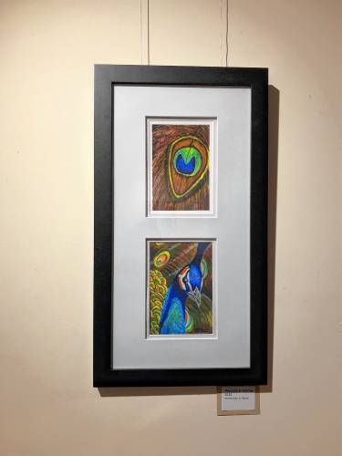 Longtime art educator Karie Neal has some of her watercolor and chalk pastel paintings on display in the Wendell Free Library through April.