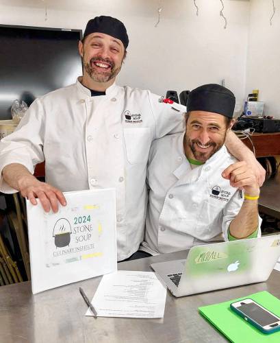 Chef Instructors Brandon Shantie and Michael Hulburt are teaching a cohort of eight students at Stone Soup Culinary Institute in Greenfield.