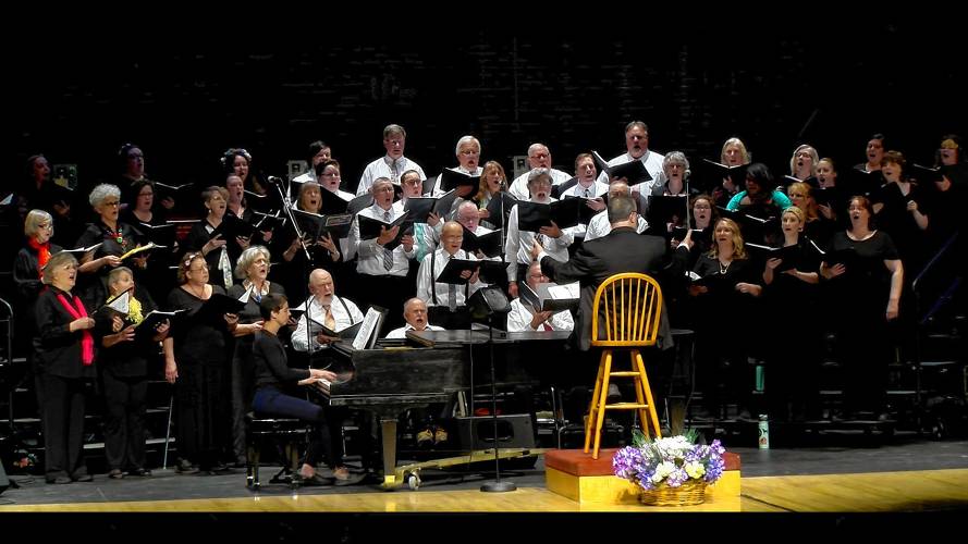 Franklin County Community Chorus, directed by Paul Calcari, celebrates its 10th anniversary with a concert on Sunday, May 5, at 3 p.m. at the Greenfield High School auditorium.