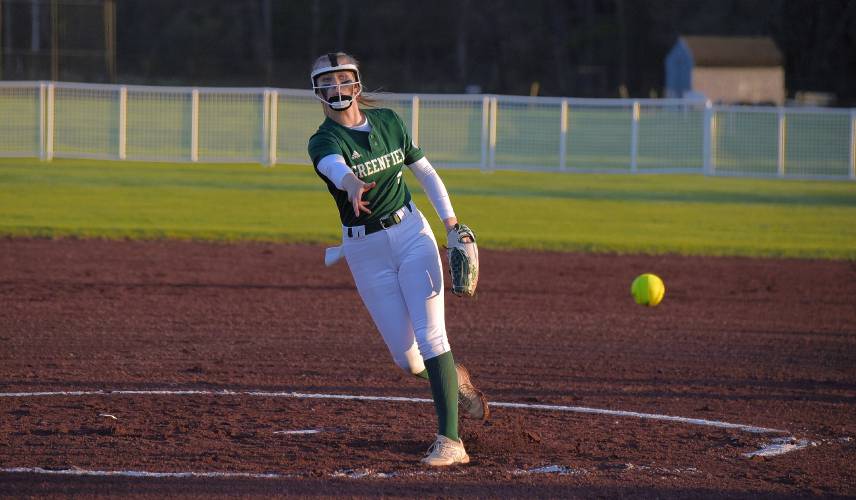 Greenfield’s MacKenzie Paulin pitches against Turners last week. 