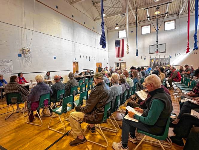 Heath voters at annual Town Meeting on Saturday. 