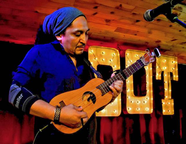 This Saturday, May 25 at 5 p.m., Juan Carlos Marin Band will perform at Peskeompskut Park in Turners Falls for a world music fest presented by Weathervane Arts. Myrtle Street Klezmer will open at 4 p.m. Also, earlier in the day, Juan Carlos Marin will offer a workshop on San Jarocho music for musicians of all skill levels at the Brick House Community Center in Turners Falls.