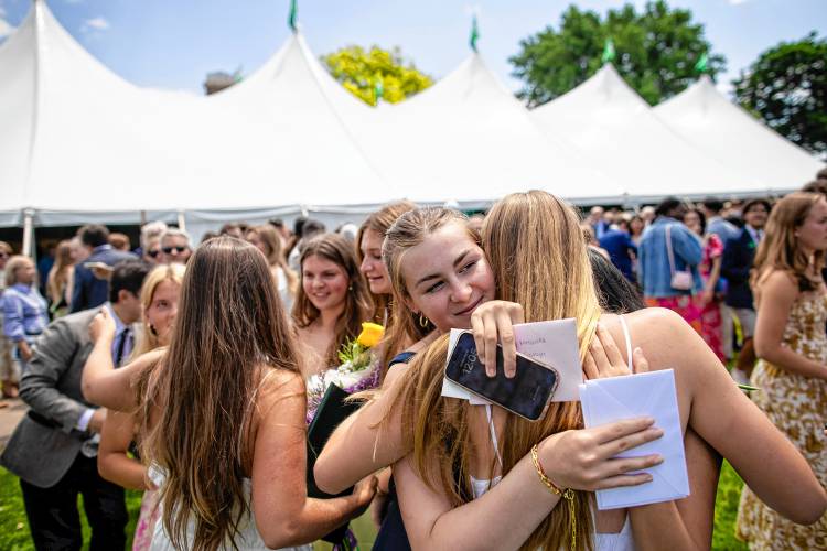 Deerfield Academy held its commencement ceremony on Sunday morning.