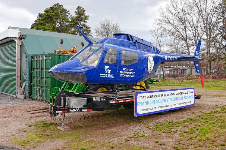 A helicopter at Franklin County Technical School.