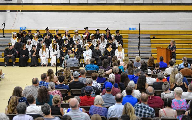 The Pioneer Valley Regional School commencement address by teacher Kathleen Malsch on Friday night.