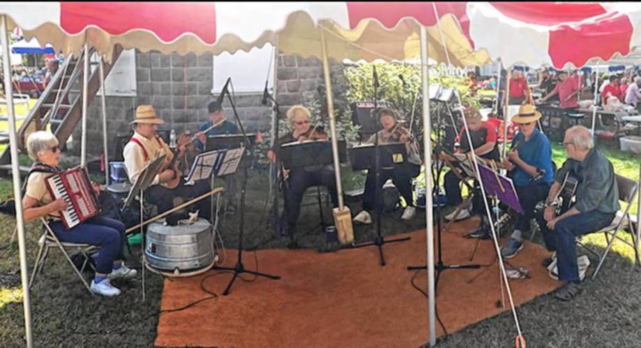 The Farley String Band is one of many bands performing at the Shelburne Falls Porch Festival this Sunday. The fest, which began during COVID lockdowns as a way for the community to connect safely outdoors, has grown in popularity over the years. 