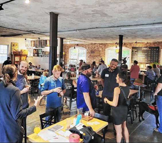 A Franklin County Young Professionals networking event held at Pioneer Valley Brewery in Turners Falls. The organization is looking to rebrand with a new name that will more accurately describe the group’s purpose in 2024.