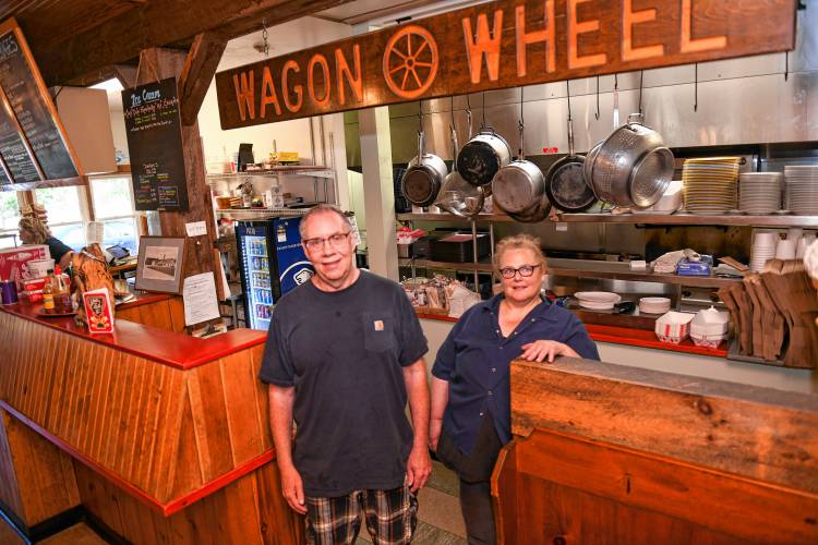 Jon Miller and Carolann Zaccara opened the Wagon Wheel Restaurant in Gill 20 years ago.