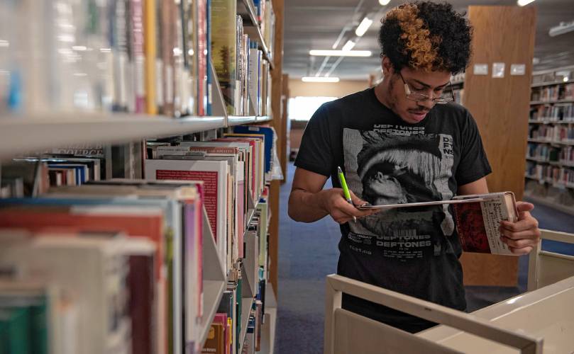 Holyoke Community College student Hilario Peralta, 23, says the MassEducate program will help him immensely as he wraps up his studies this fall. 