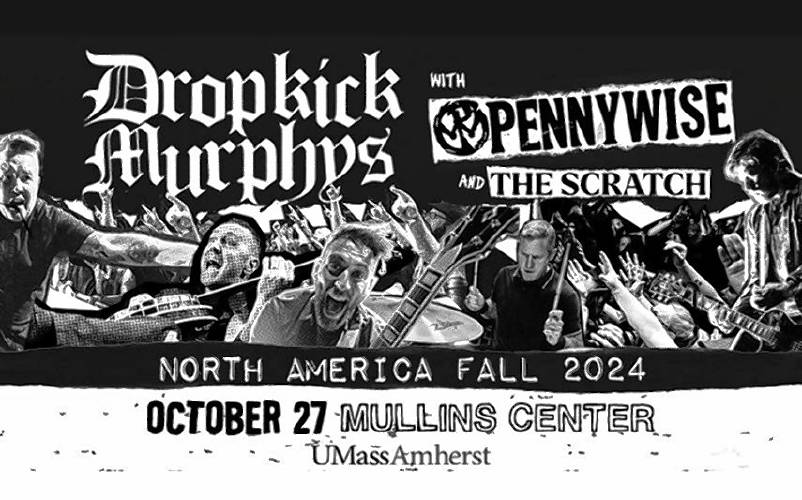 Boston’s Celtic punk band, the Dropkick Murphys, will be performing at the Mullins Center with Pennywise and The Scratch on Oct. 27.