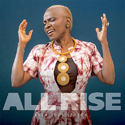 The poster for the UMass Fine Arts Center 2024-2025 season features five-time Grammy award-winner and Afropop legend Angélique Kidjo, who will be performing on Nov. 14 at Frederick C. Tillis Performance Hall.