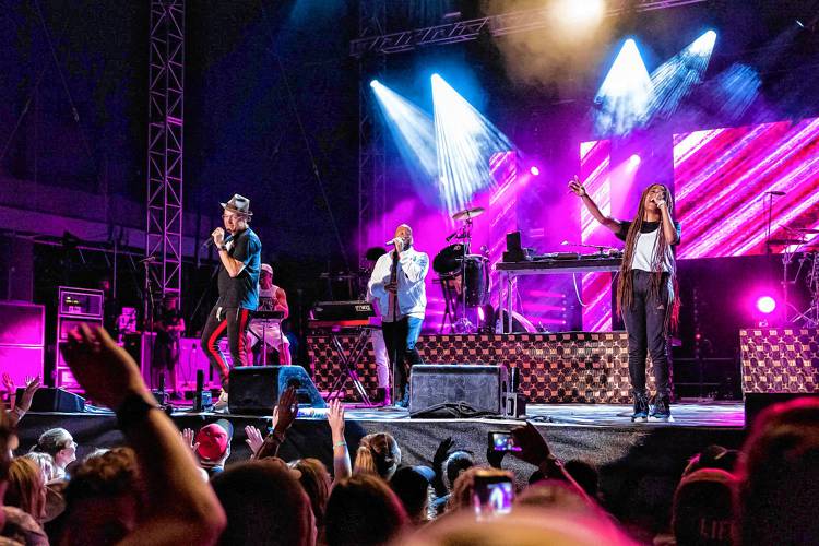 Performers on stage at a previous SoulFest. The Christian music festival is coming to Greenfield from Aug. 15-17 at the Franklin County Fairgrounds.