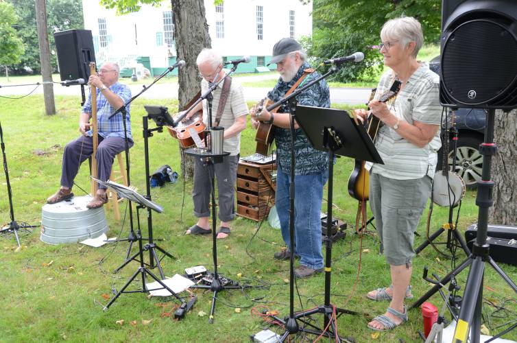 Charlemont folk and bluegrass band Small Change performs at the 2023 Hawley Day celebration. The annual event returns Sunday, Aug. 11.