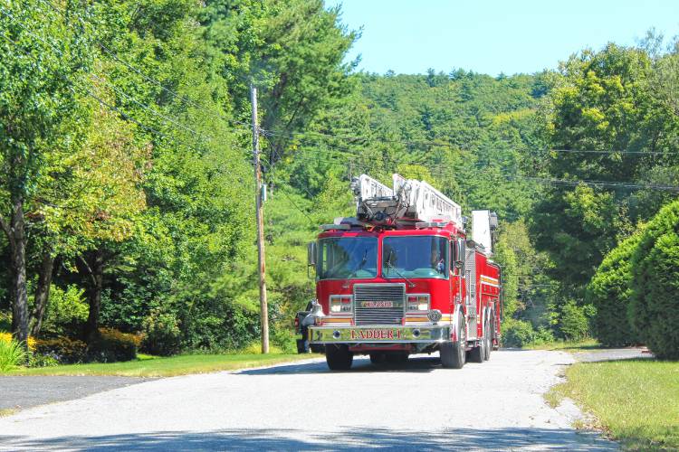 Three Orange fire engines and an Orange police officer were dispatched to 130 Bartlett Lane on Tuesday afternoon after an all-terrain vehicle caught fire.