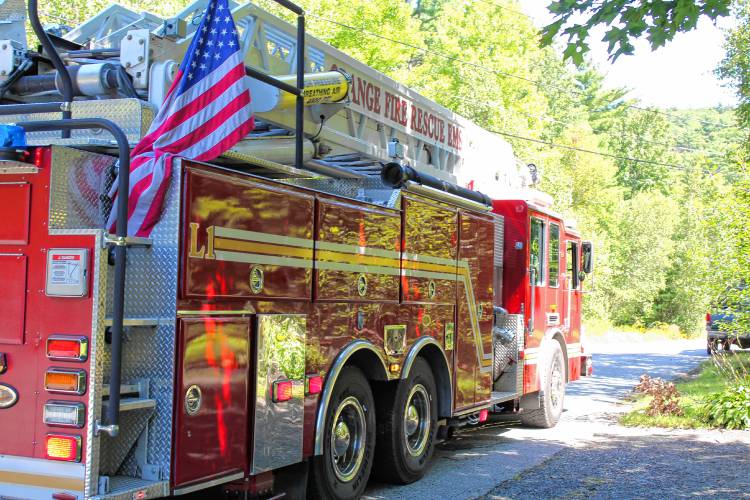 Three Orange fire engines and an Orange police officer were dispatched to 130 Bartlett Lane on Tuesday afternoon after an all-terrain vehicle caught fire.