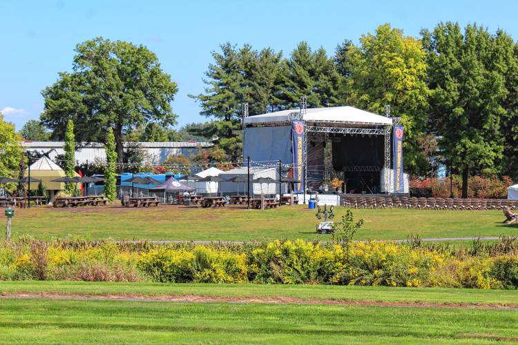 The concert stage at Tree House Brewing Co. in South Deerfield. As the brewery’s concert season comes to a close next week, town officials are preparing to work with the company to plan for 2025 as noise complaints to Town Hall have seen an increase.