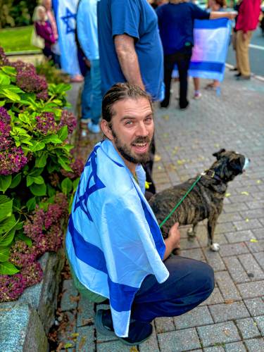 “It feels right to commemorate them,” said Rafael Weidenfeld, who brought his dog along to a vigil to remember the hostages in Gaza, both living and dead.