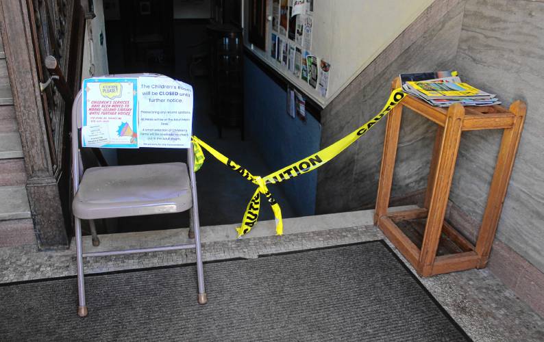 The Wheeler Memorial Library’s basement level remains closed to the public following a mid-July flooding and it will stay that way until the floor is restored, a project that cannot begin until the accessibility ramp is installed. All children’s programming has been temporarily moved to the Moore-Leland Library at 172 Athol Road.