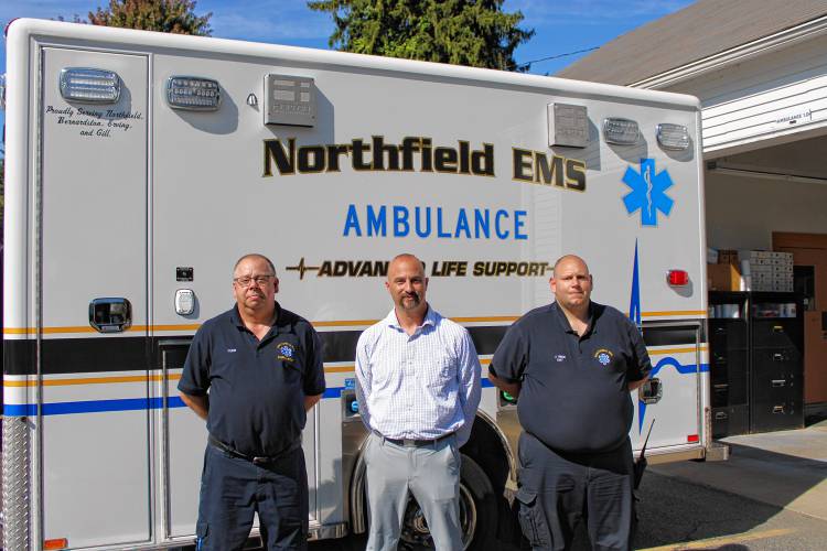 From left, Northfield EMS Capt. Todd Czernich, Chief Matt Wolkenbreit and paramedic Joseph Reed.