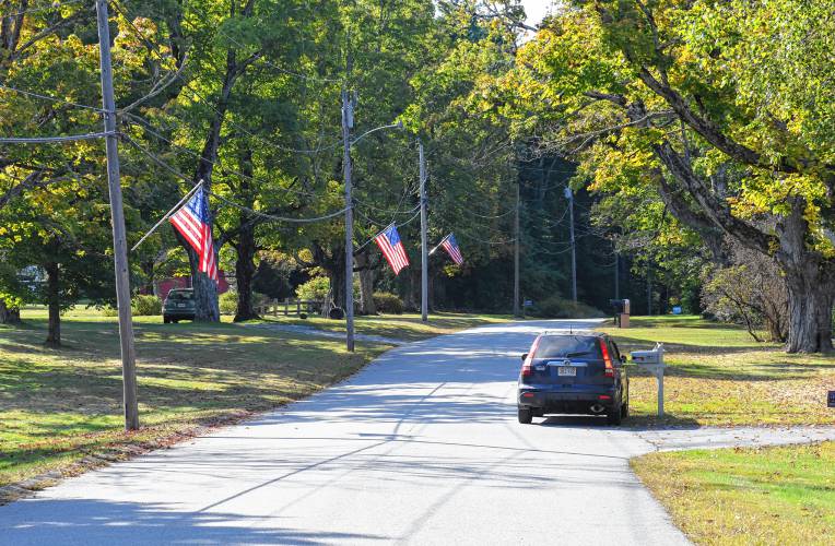 Wendy Flanders, delivering mail in New Salem, is retiring after 40 years.