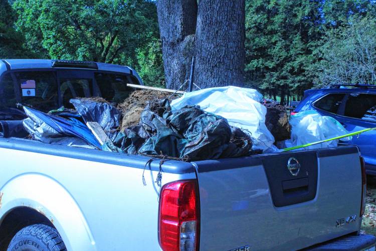 Debris collected near the Green River Swimming and Recreation Area in Greenfield during the 28th annual Source to Sea Cleanup on Saturday.