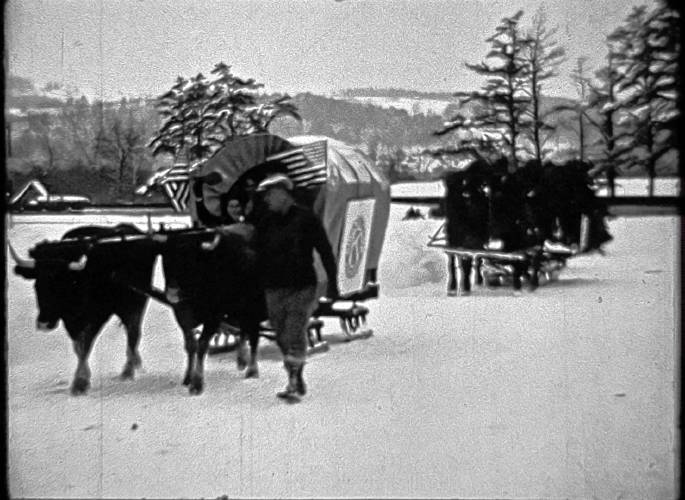 Carol Aleman and Chris Clawson of the Historical Society of Greenfield invite moviegoers on Saturday at 11 a.m. to the Garden Cinemas to see the rediscovered and restored versions of two silent films. The first is a news reel of Greenfield’s first Winter Carnival in 1923.