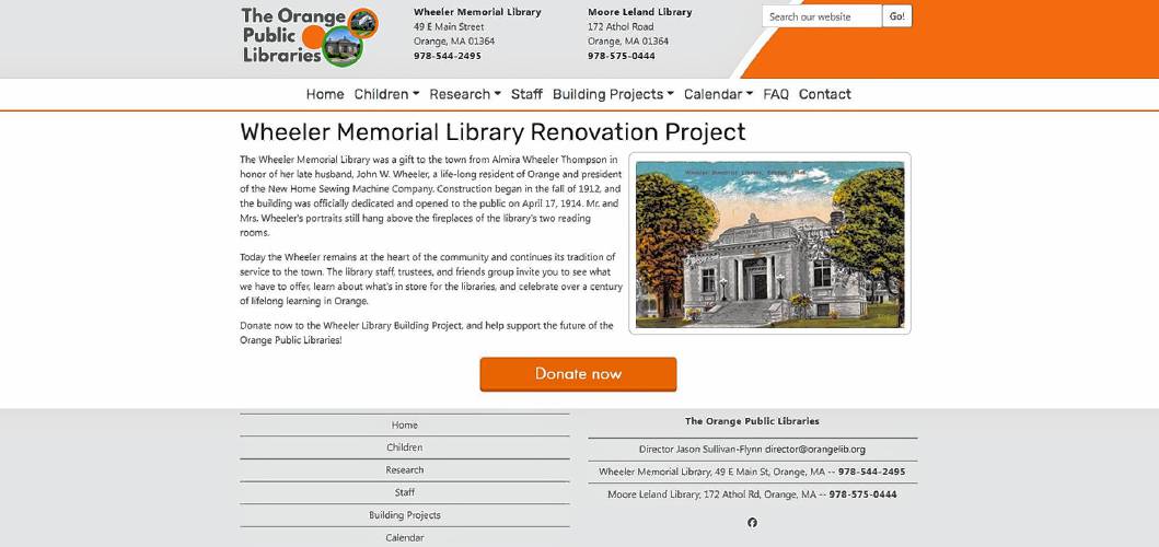 The Orange Public Libraries have launched a new website at orangelib.org.