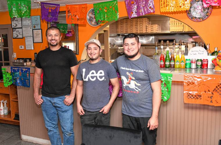 Owner Jahmes Peters and brothers Jose Campos and Daniel Campos of El Nopalito in Montague are now offering takeout breakfast.