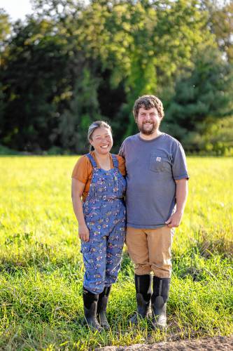 Kat Chang and Peter Laznicka operate Reed Farm in Sunderland, a small-scale poultry farm and processor. They have to take strict biosecurity measures to ensure their 10,000 chickens don’t get sick.