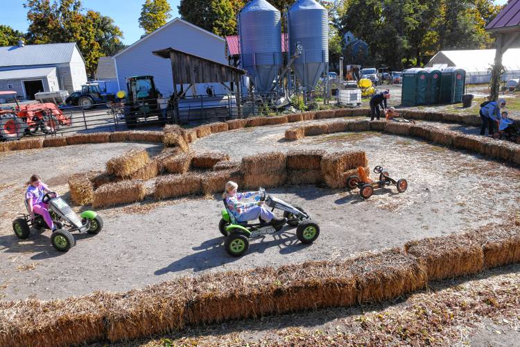 Visitors to Mike’s Maze in Sunderland enjoy the pedal go-karts.