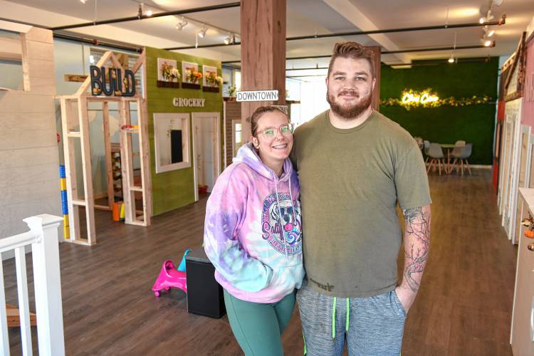 Caitlin and Brandon Thomas are opening Chaos Corner, an indoor toddler playground, at 26 East Main St. in Millers Falls.