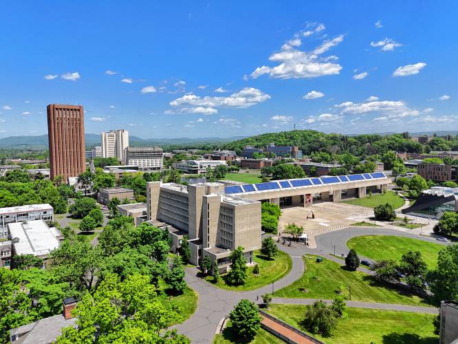 The University of Massachusetts campus in Amherst.