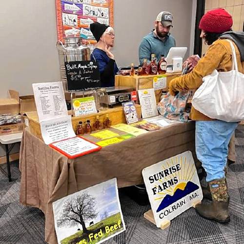 Marilyn Lively and her son Erik are among many local farmers and artisans who sell their products at the winter farmers market, which begins this year on Nov. 9 at the Greenfield Public Library.