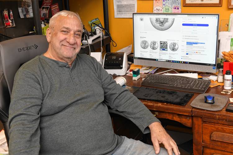 Gary Konvelski of Gary’s Coins and Antiques on Avenue A in Turners Falls.