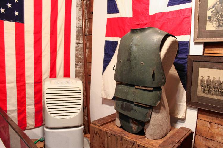 World War II German armor on display at the Ashfield Historical Museum