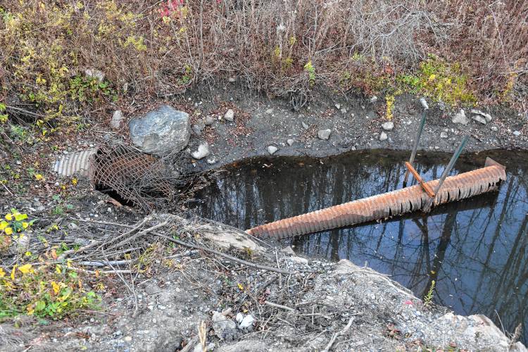 The culvert that passes under West Leyden Road in Leyden is slated for replacement.