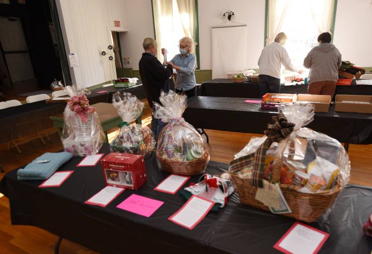 Getting ready for the 2021 Silver Bell Bazaar, held at Mary Lyon Church and the Buckland Public Hall. The annual bazaar returns Saturday, Nov. 23, from 9 a.m. to 2 p.m.