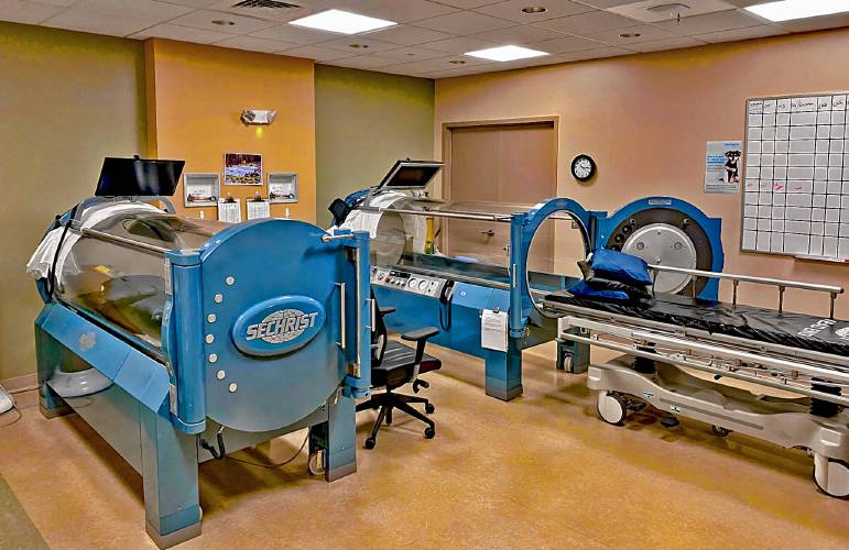 Hypobaric Oxygen Chamber at Bay State Franklin Medical Center.