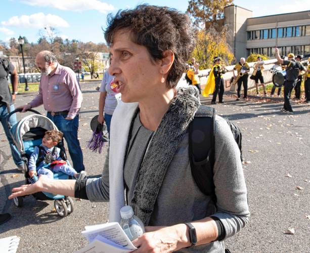 Eve Weinbaum, a UMass professor and vice president of the faculty union, talks about child care at UMass.