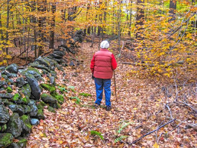 The 160 acres of forest and wetlands where the trails in Ashfield and Goshen are located were a gift from the late Smith College professor and avid outdoor enthusiast, Margaret Waggoner, pictured before her death in 2021 at the age of 95.