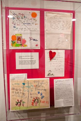 The “Free to Be ...” exhibition includes fan letters that children wrote to Marlo Thomas in 1974 and 1975.