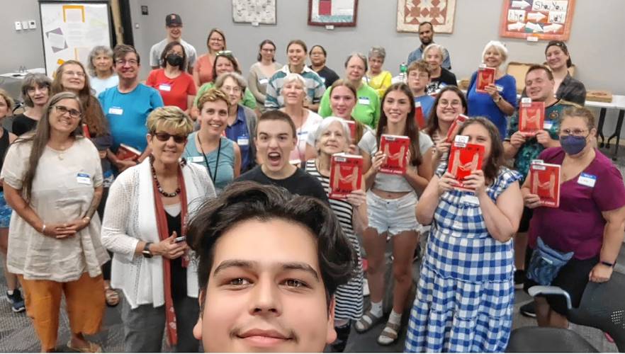 Bookends, an intergenerational book club, meets four times a year at the Greenfield Public Library.